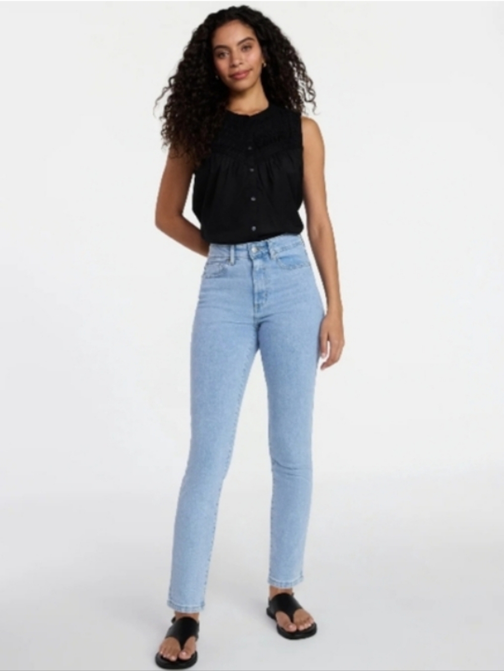 Time and Tru High-Rise Skinny Jeans in Light Blue Wash